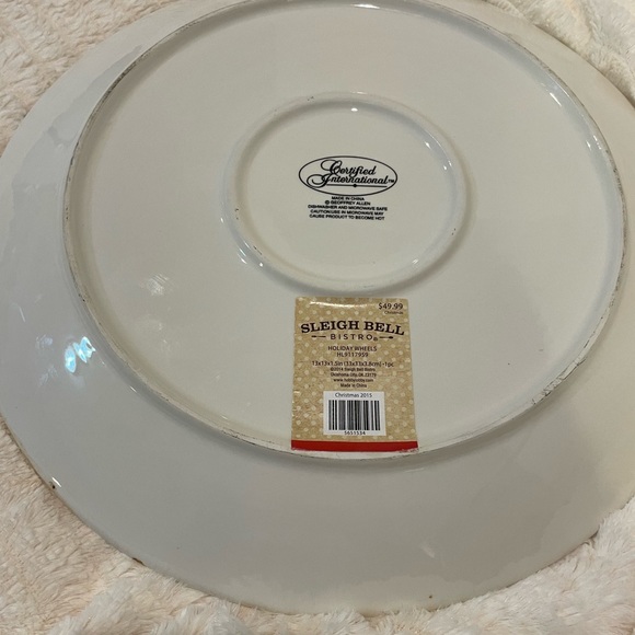 Little Red Truck Platter Certified International 13” - Picture 4 of 9